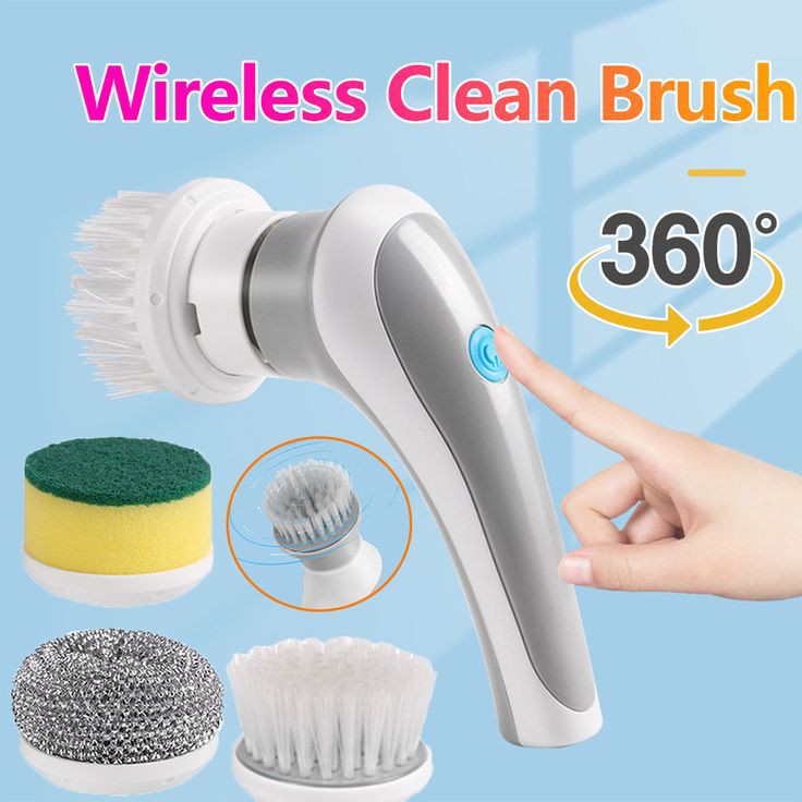 Electric Cleaning Brush 4 In 1 Spinning Scrubber Handheld Electric Cordless Cleaning Brush Portable